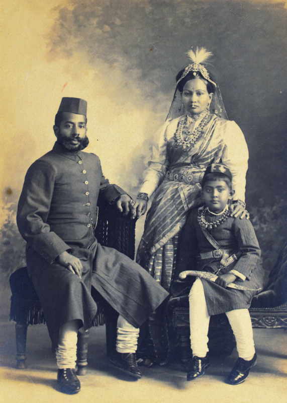Royal Couple with child from Lucknow