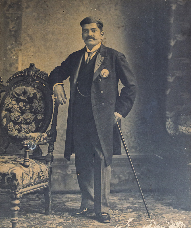 Sir Sayajirao Gaekwad III standing portrait