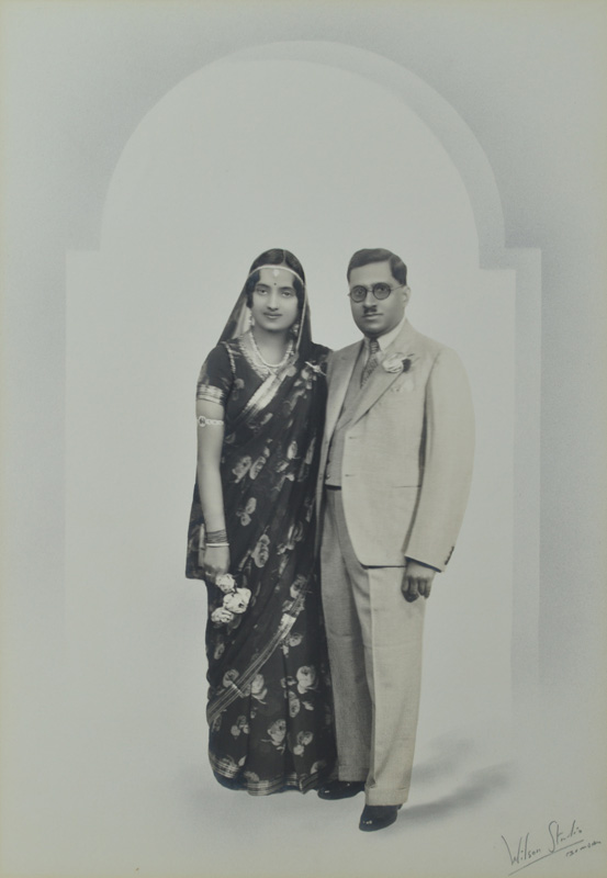 Maharaja Natwarsinhji Fatehsinhji with his wife