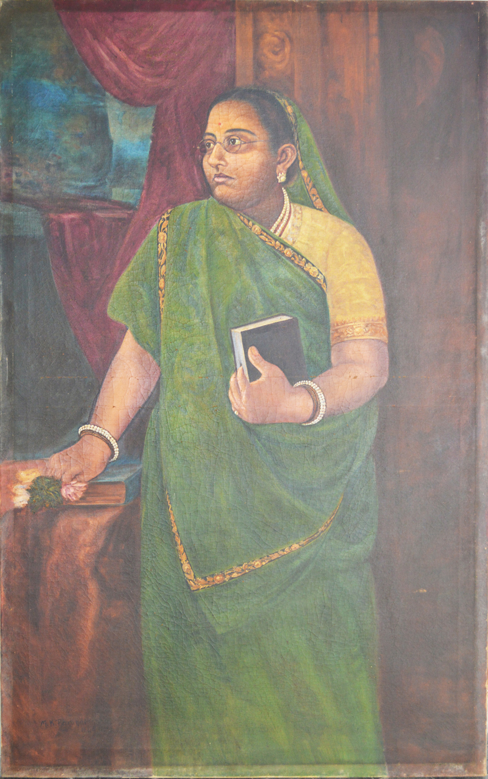 Portrait of a literate woman