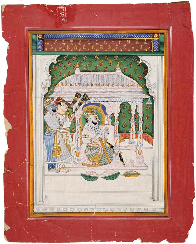Maharao Ram Singh II of Kotah celebrating Dussera