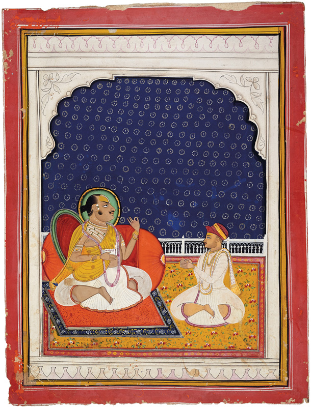 Tilkayat Damodarji Maharaj with a shishya
