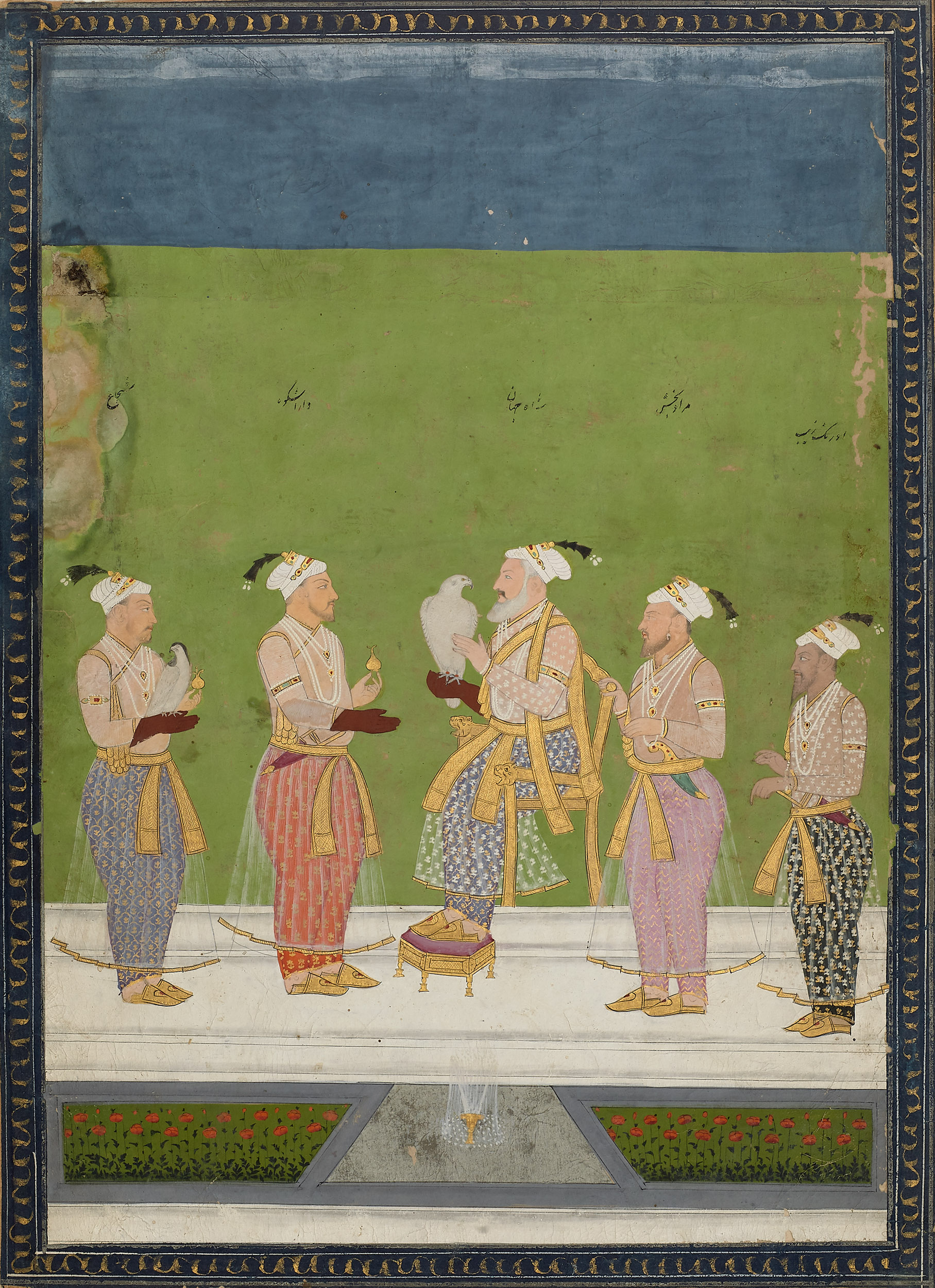 Shah Jahan with His Four Sons