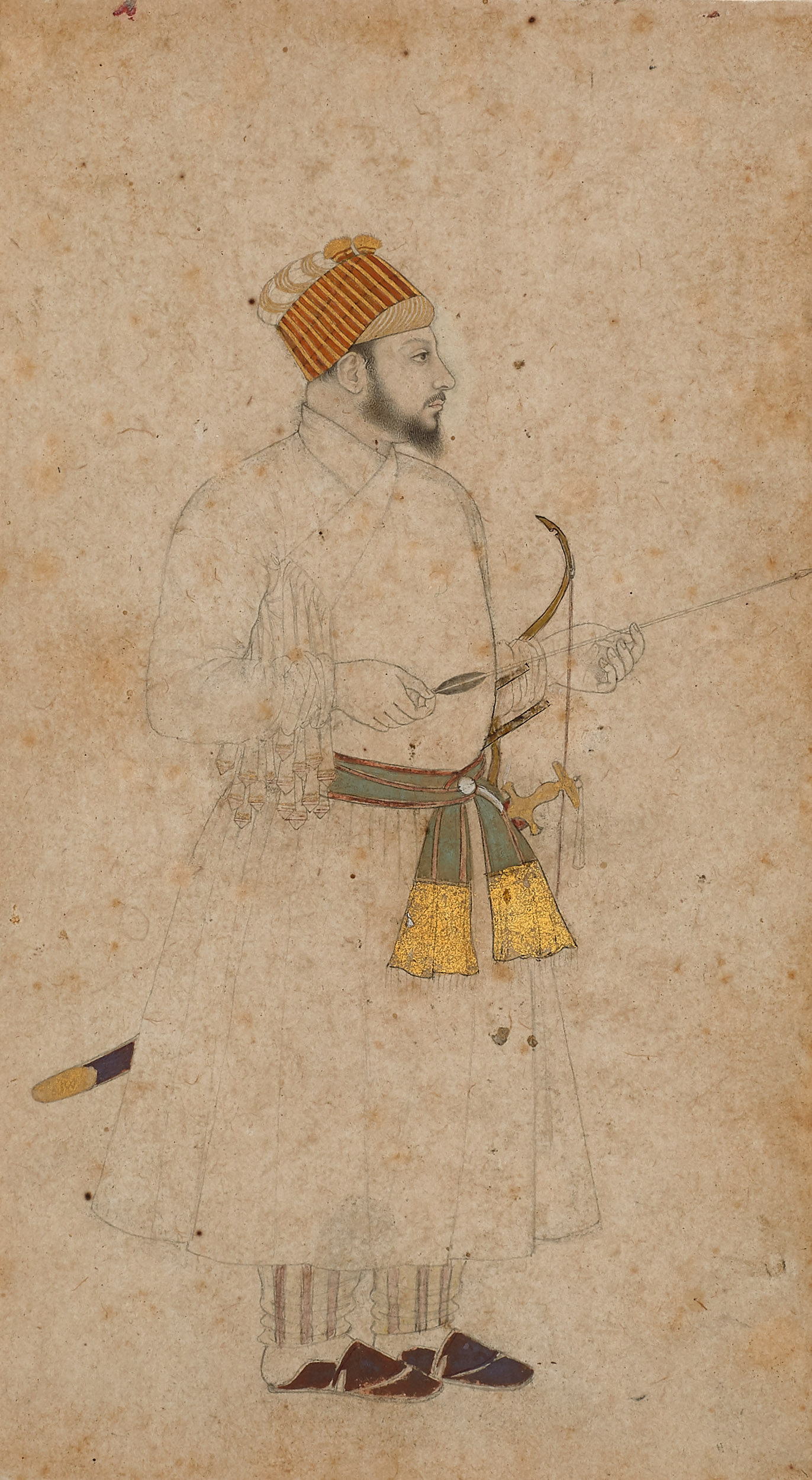 Portrait of a Courtier Holding a Bow and Arrow